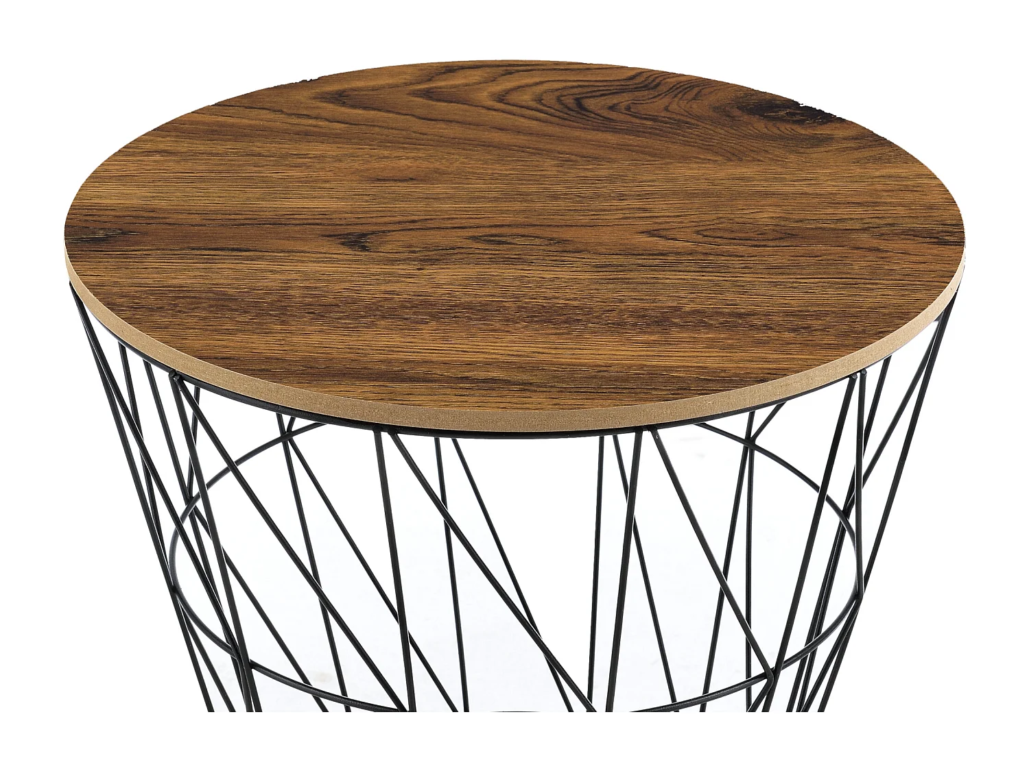 Set de 2 Tables Gigognes Codogno Plusieurs Tailles Chêne Antique Noir [en.casa]