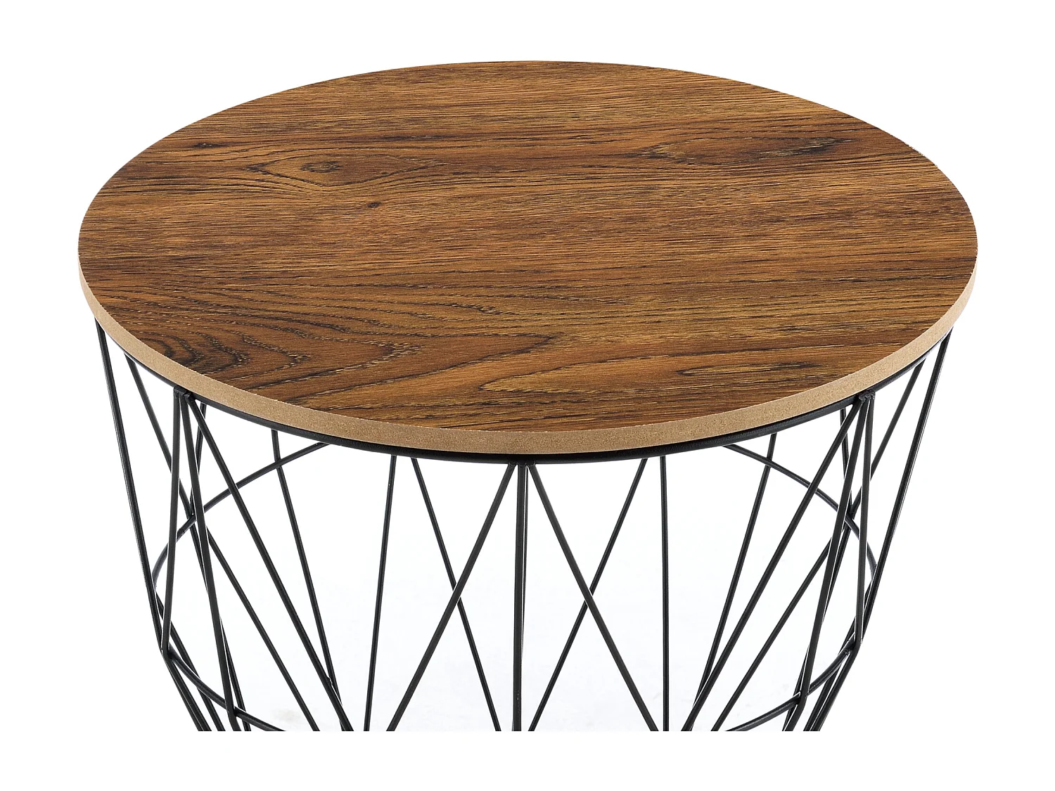 Set de 3 Tables Gigognes Padua Plusieurs Tailles Effet Chêne Antique Noir [en.casa]