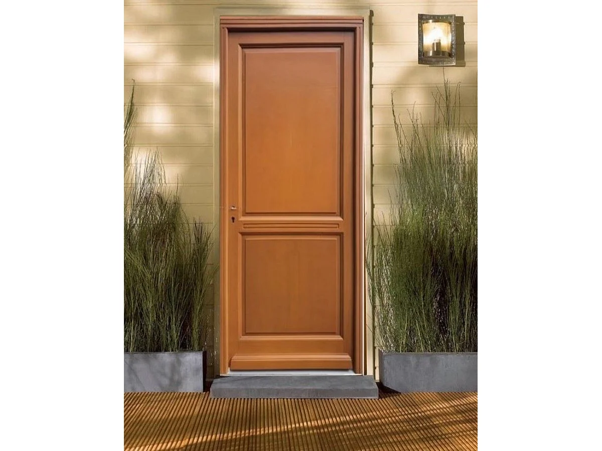 Porte D'Entree Bois Pleine, Eyden, H,215Xl,90 P, Droite + Poignée Et Barillet (Ref010723No) Cote Tableau