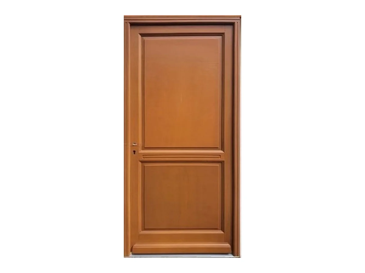 Porte D'Entree Bois Pleine, Eyden, H,215Xl,90 P, Droite + Poignée Et Barillet (Ref010723No) Cote Tableau