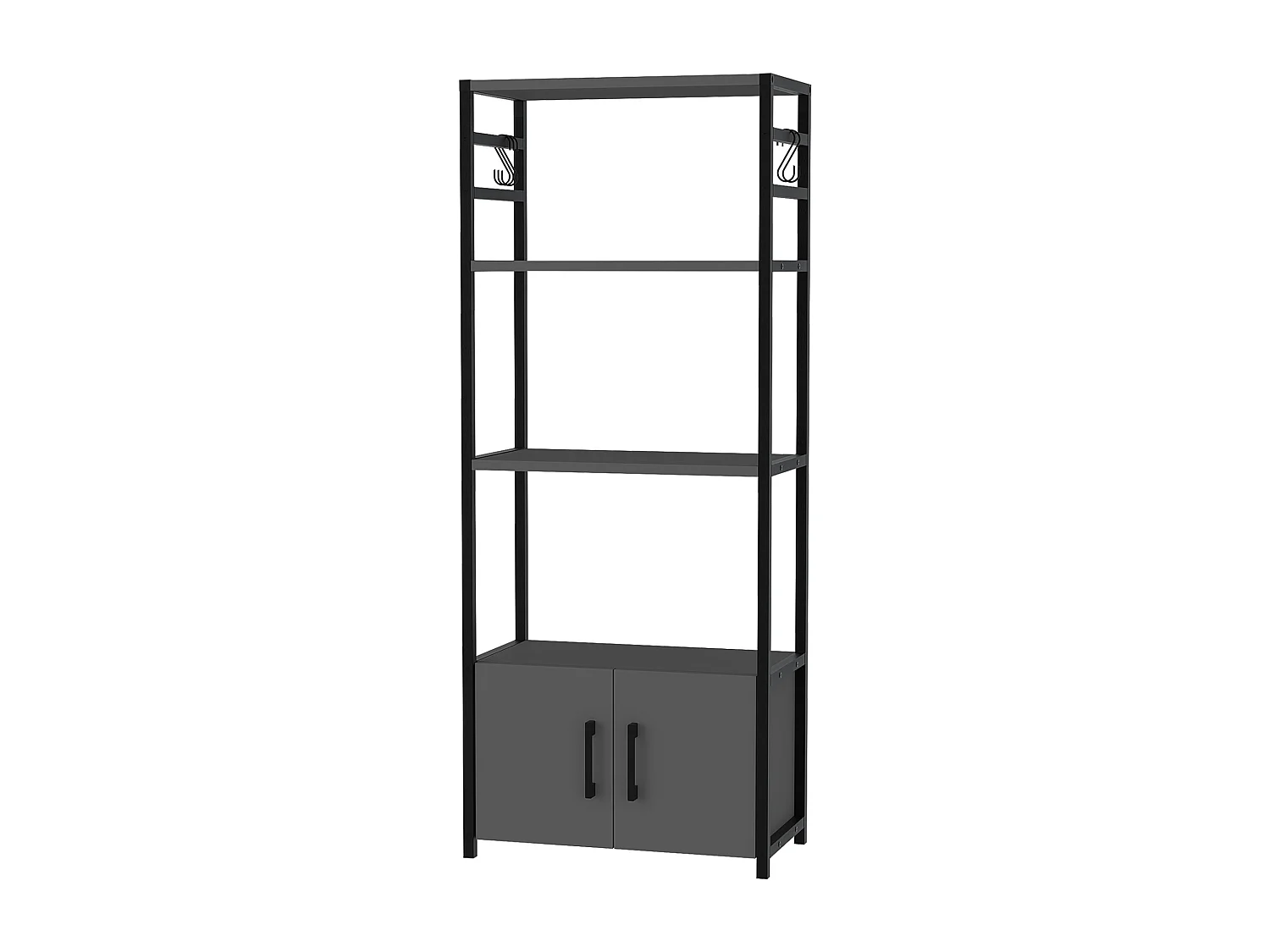 Etagère de cuisine Arhuni 139 x 56 x 30 cm noir anthracite