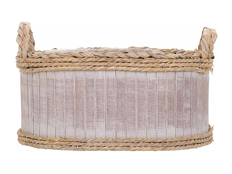 Set 3 Cestos ovalados de madera grises