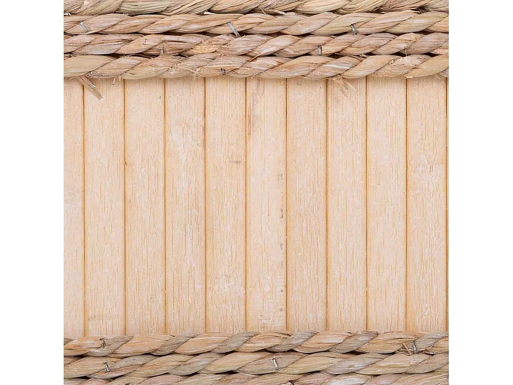 Set mit 3 ovalen braunen Holzkörben