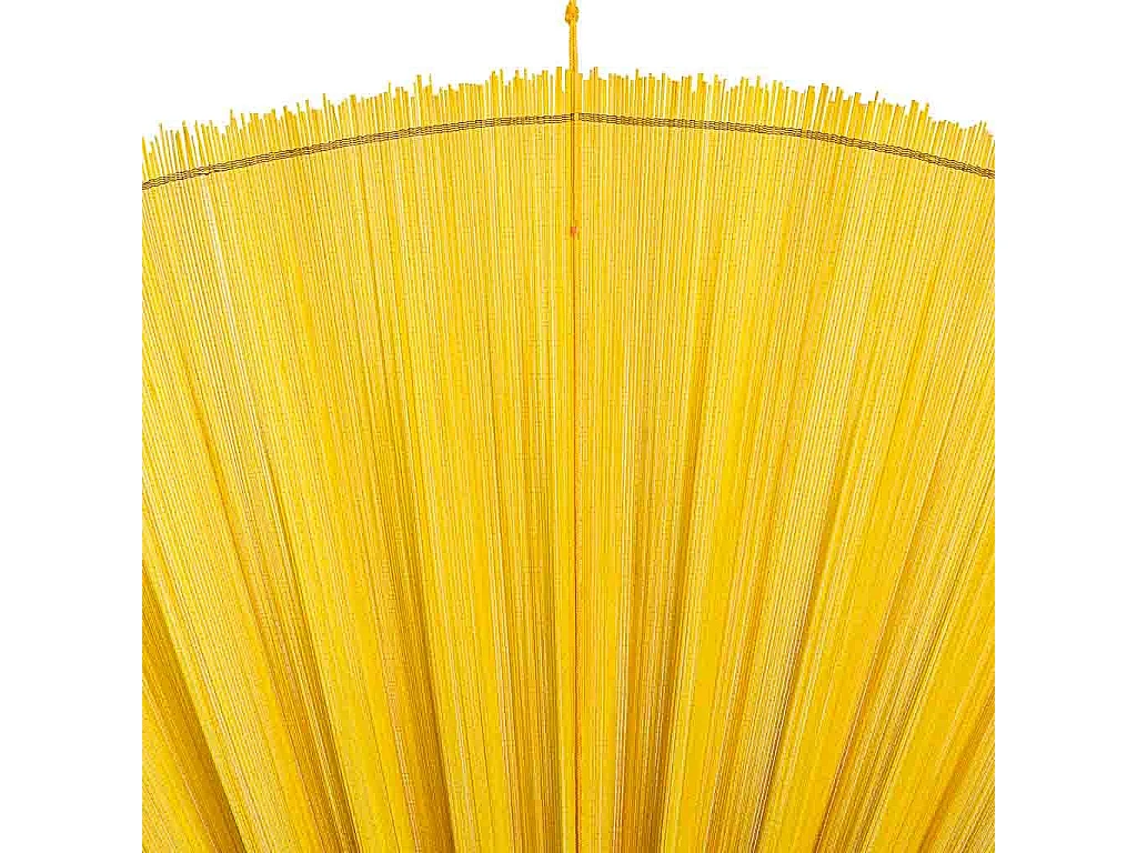 Palmito decoración de pared de bambú y tela amarillo 145x75x2h cm