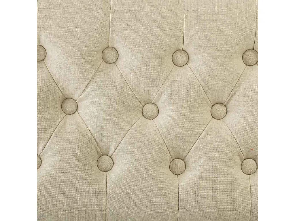 Banc en bois tapissé couleur crème 110x36x47