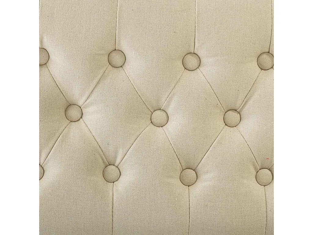 Banco de madeira estofado creme 110x36x47