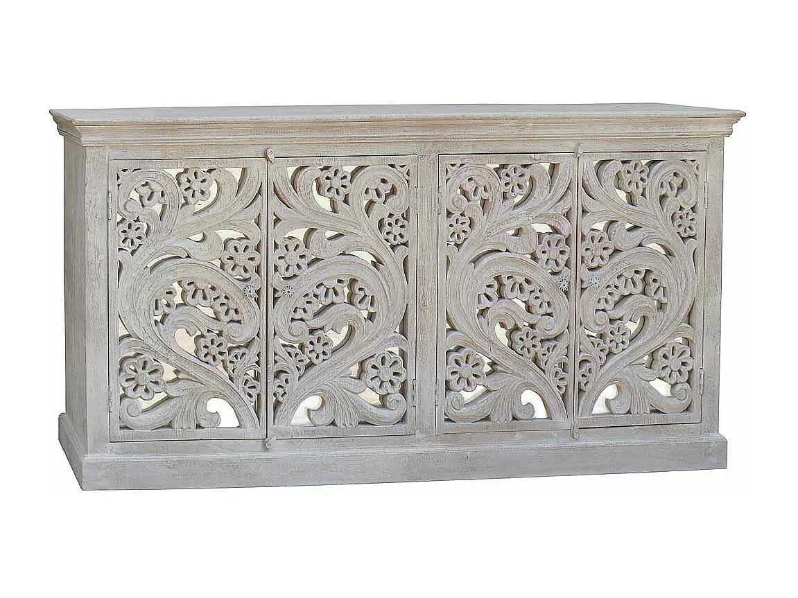 Buffet en bois finition artisanale 180x40x93h cm