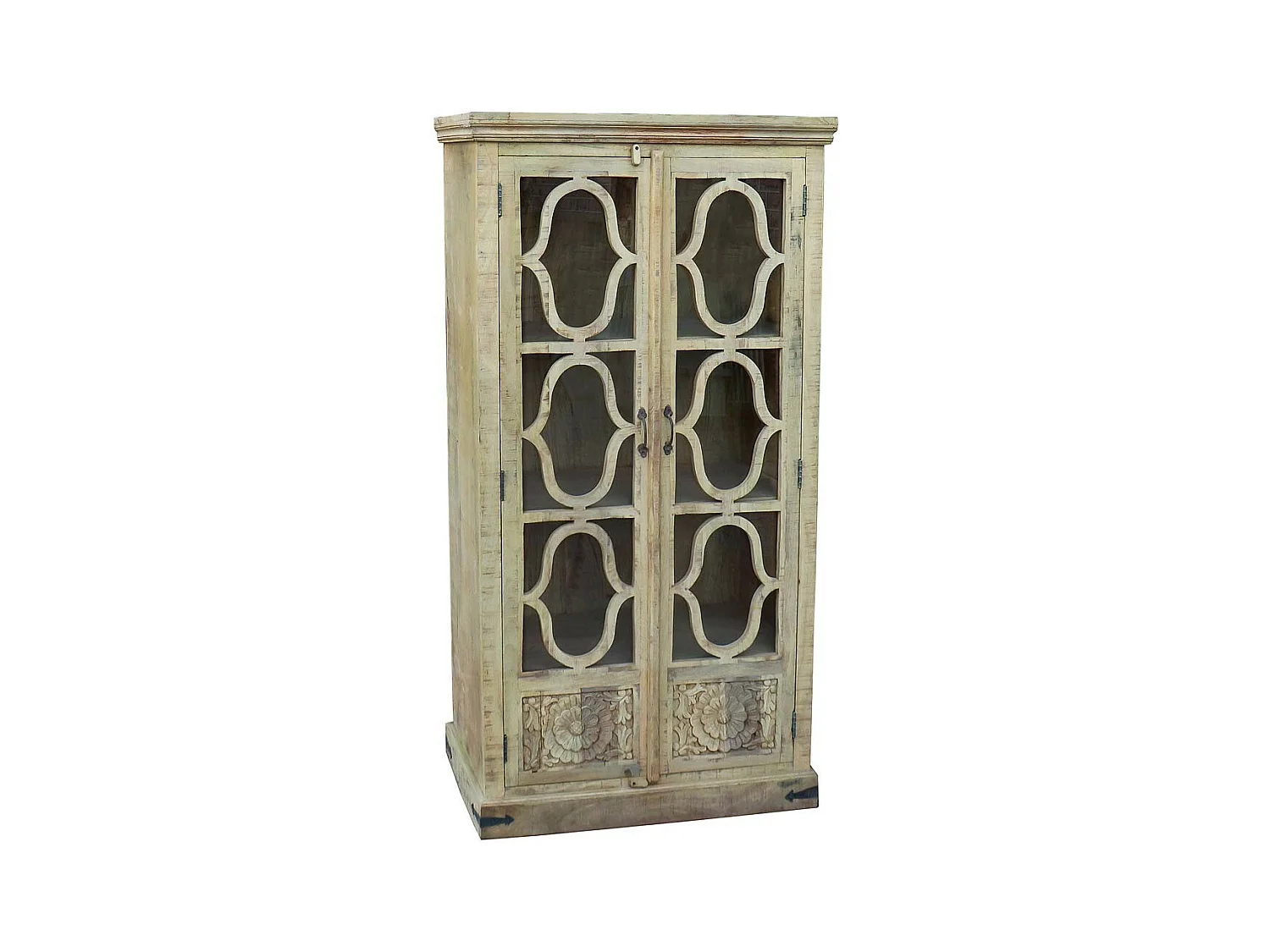 Weiße Holzvitrine 100x45x196h cm