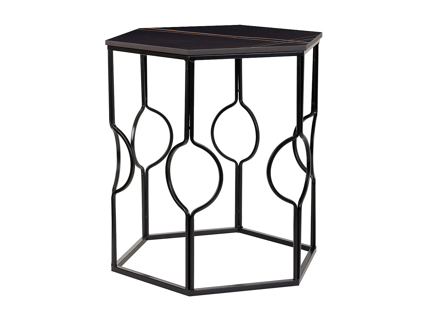 Set tavoli 2 pezzi metallo nero 34x34x52h-39x39x57h cm