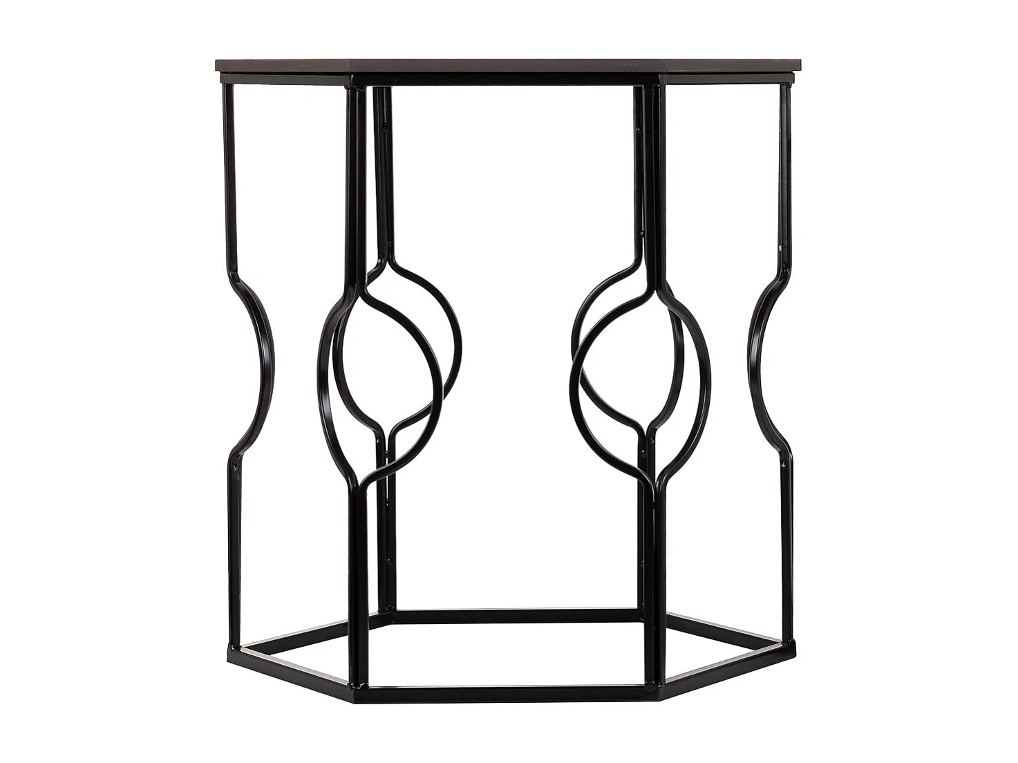 Mesas set 2pzas de metal negro 34x34x52h-39x39x57h cm