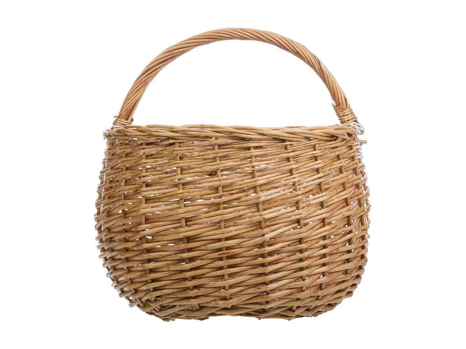 Cesta de mimbre marrón 41x31x21/33