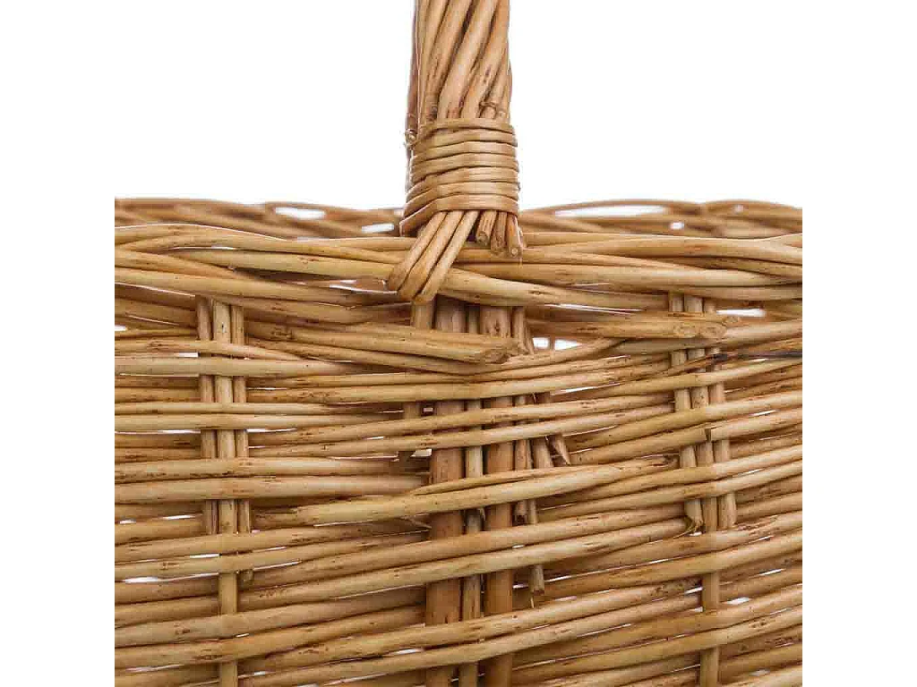 Cesta de mimbre marrón 41x31x21/33