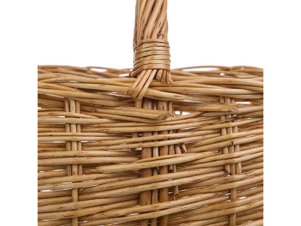 Cesto de vime castanho 41x31x21/33h cm