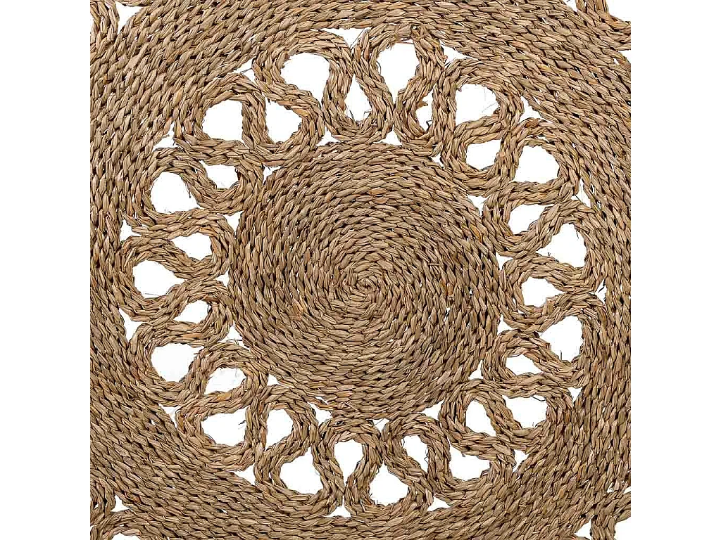 Alfombra de fibra natural marrón D120x1,5h cm