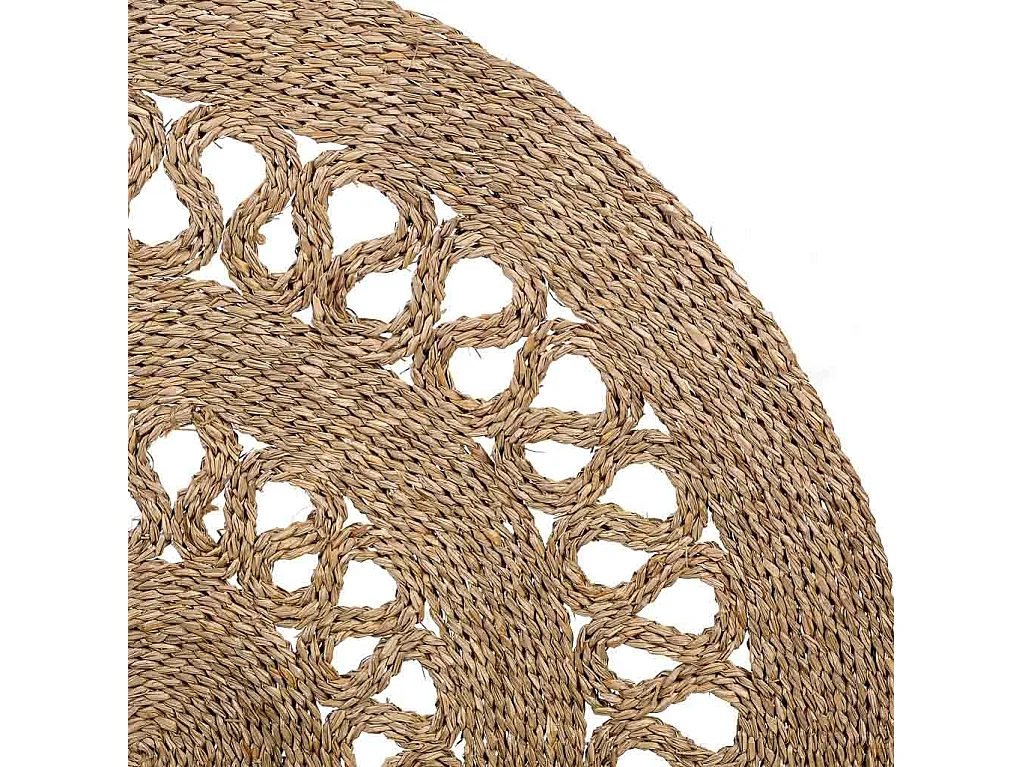 Alfombra de fibra natural marrón D120x1,5h cm