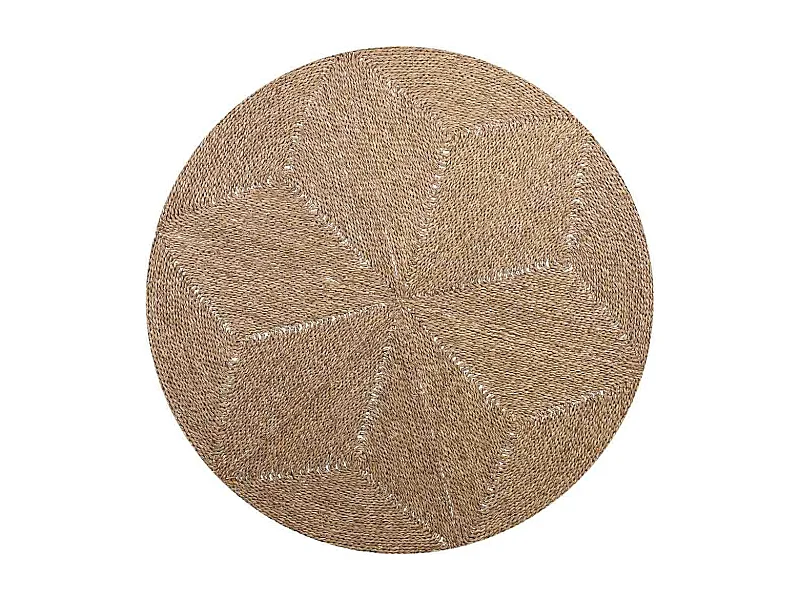 Tapete de fibra natural castanho D120x1,5h cm