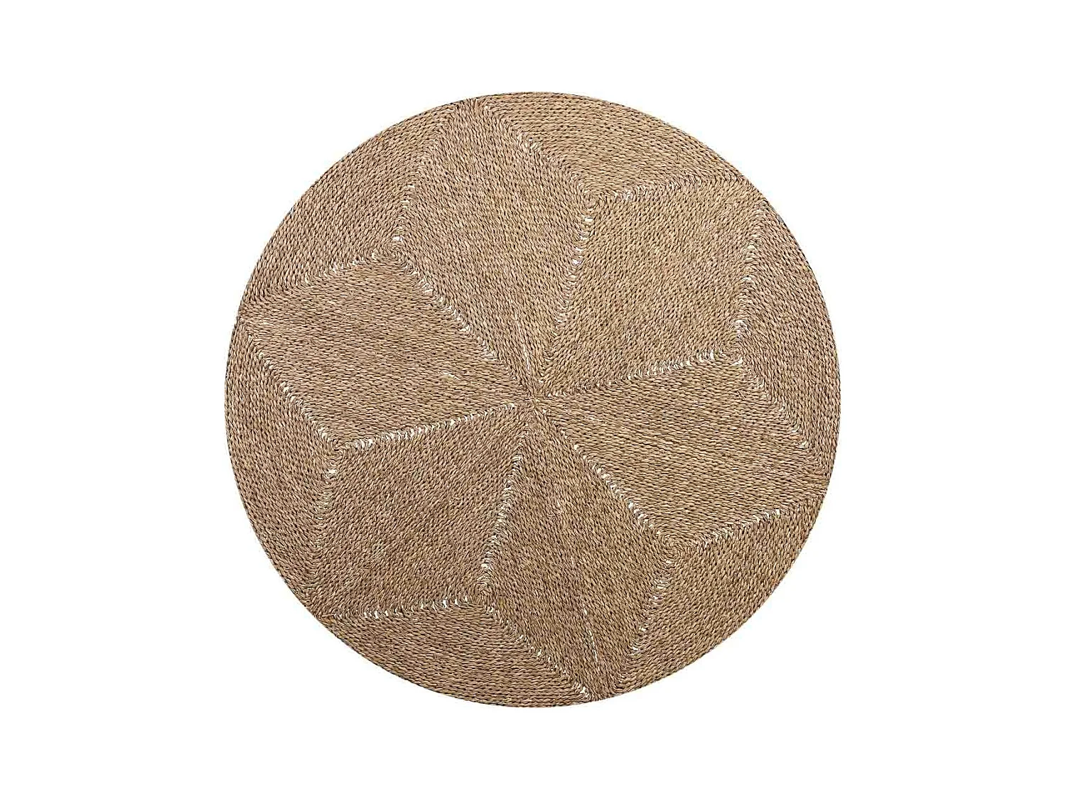 Tapete de fibra natural castanho D120x1,5h cm