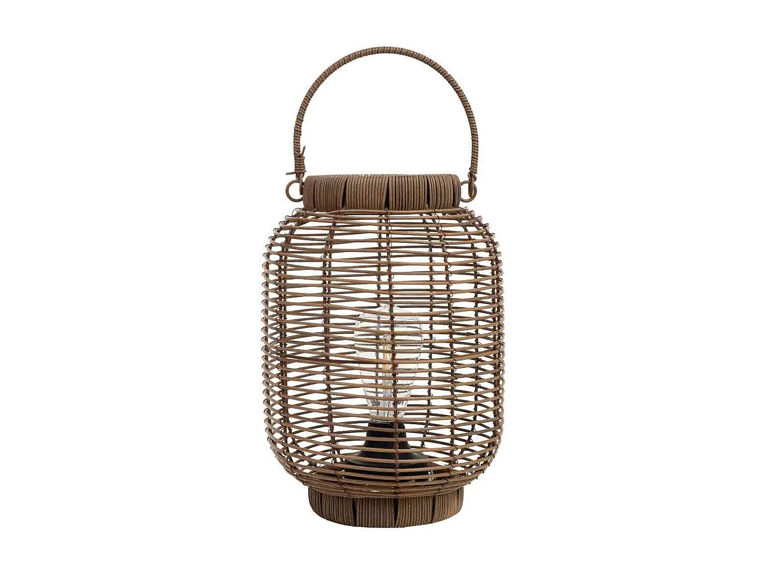 Lanterna em metal e plástico com luz a pilhas D22x30h cm