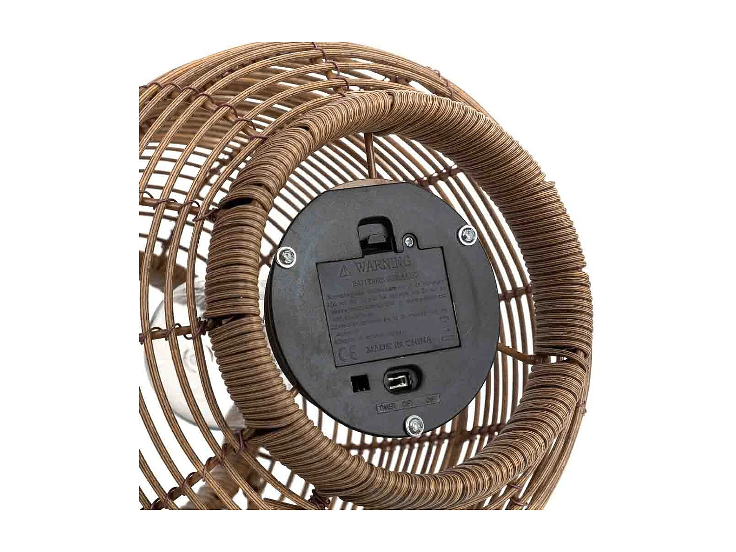 Laterne aus Metall und Kunststoff mit batteriebetriebenem Licht D22x30h cm