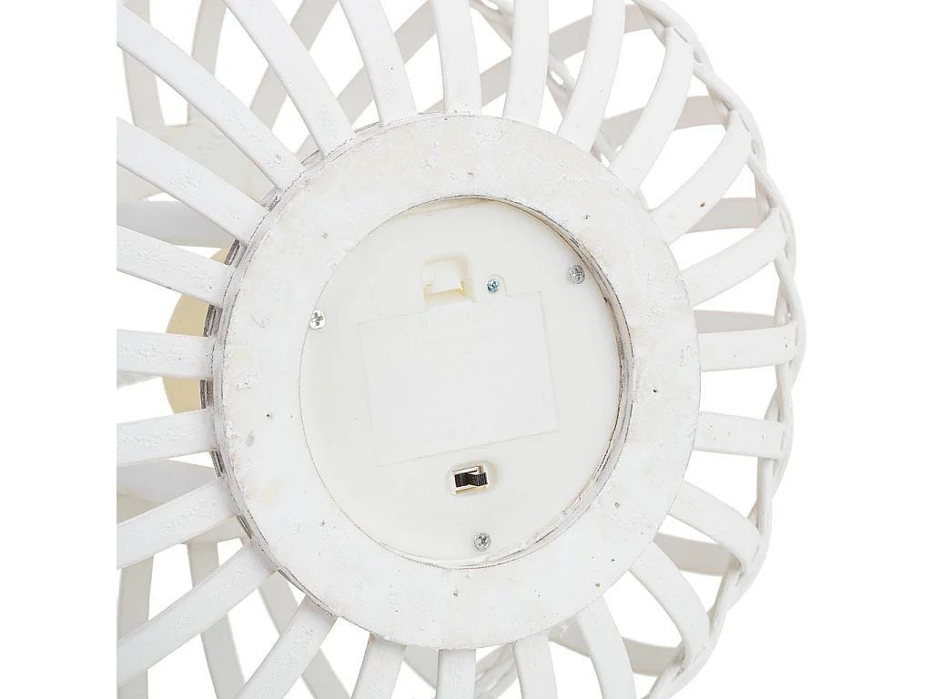 Lanterna in bambù e legno con candela a batteria D27x20h cm