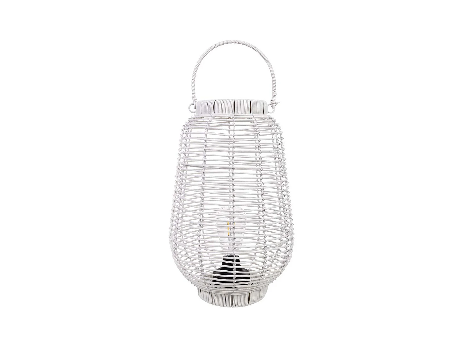 Farol portavelas de metal y plástico con luz a pilas d25x39/50,5h cm