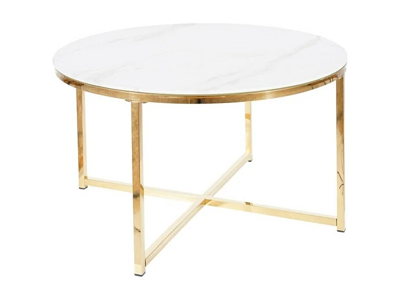 Ława SALMA 80x80 marmur/złota