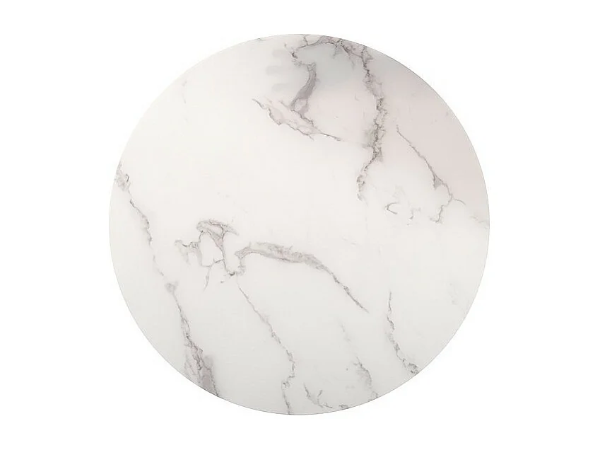 Ława SABINE 80x80 biały marmur/złota