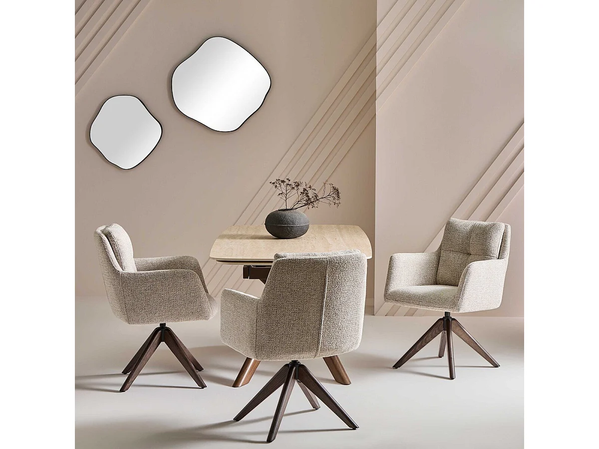 Sedia Bridge con gambe in legno massello L61 cm - DANTE