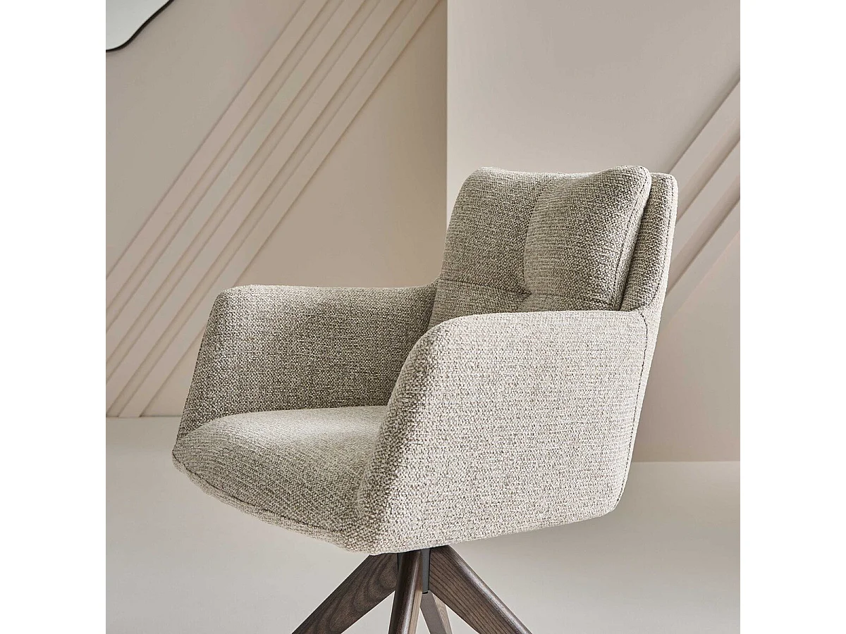 Sedia Bridge con gambe in legno massello L61 cm - DANTE