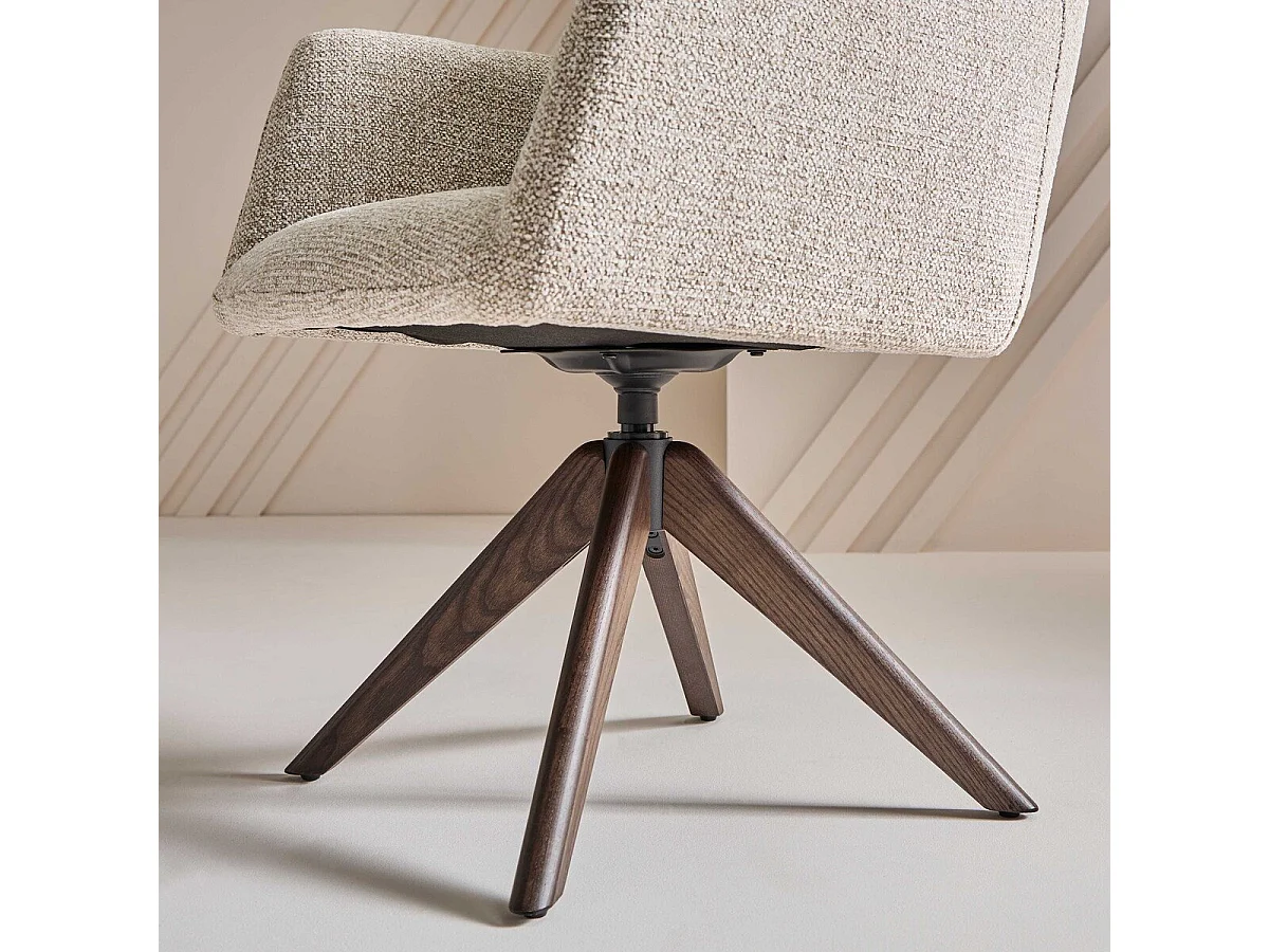 Sedia Bridge con gambe in legno massello L61 cm - DANTE