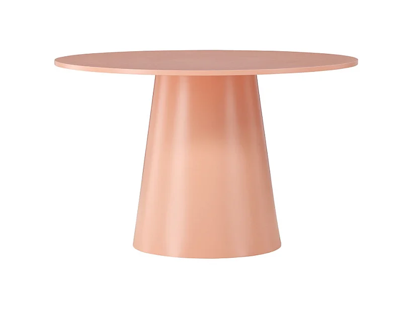 Lanzo - Table à manger 4 personnes ronde en bois - Pêche