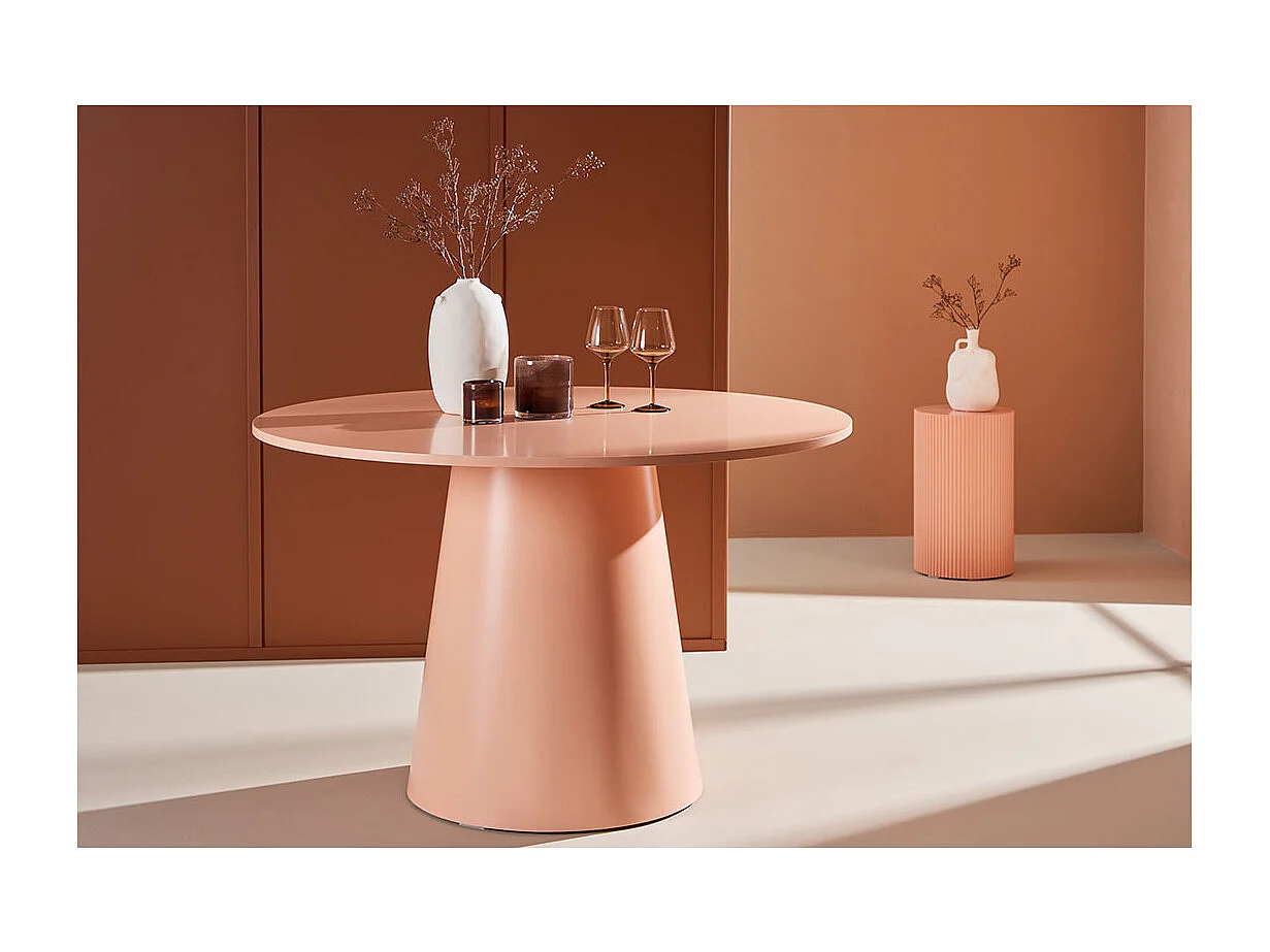 Lanzo table à manger Ø120cm pêche.