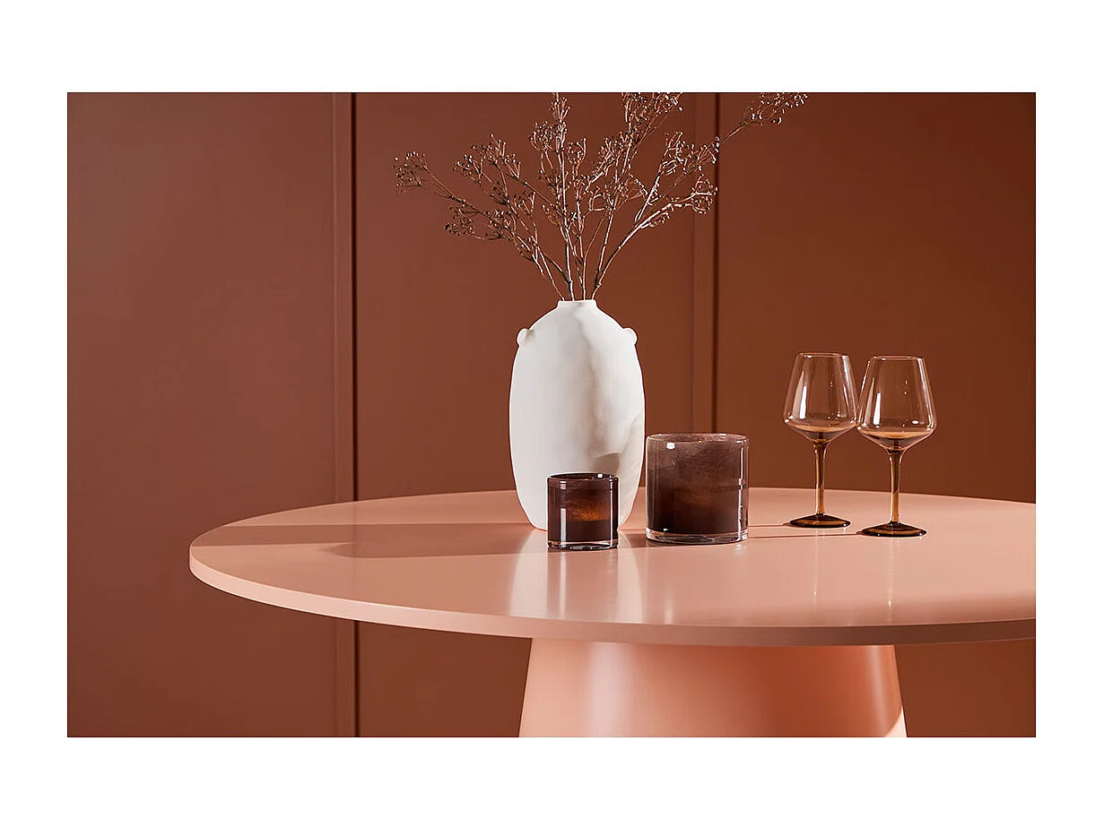 Lanzo table à manger Ø120cm pêche.