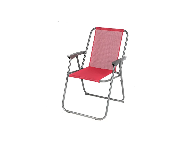 Klappbarer Gartenstuhl aus fuchsiafarbenem Stoff – Maße 53x55x75 cm