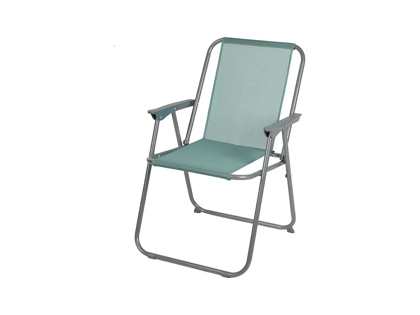 Fauteuil de jardin pliable en tissu bleu gris – Dimensions 53x55x75 cm