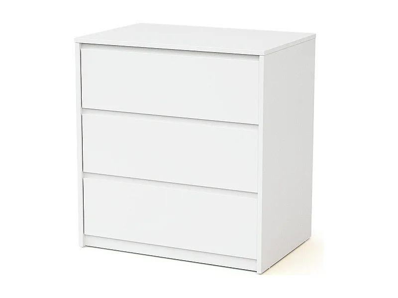 Commode bébé 3 tiroirs en bois UNO - Blanc