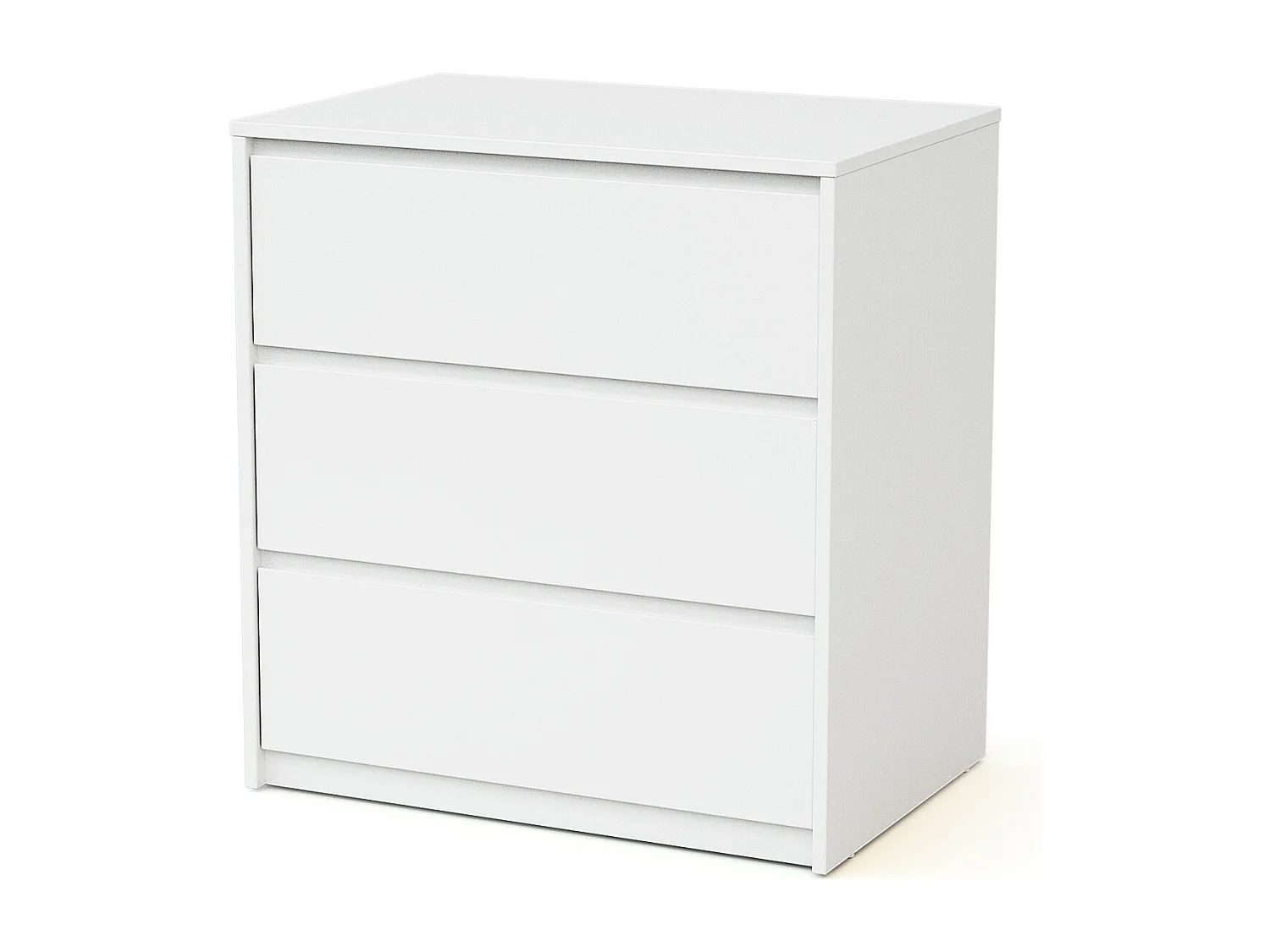 Commode bébé 3 tiroirs avec plan à langer en bois 50 cm UNO - Blanc