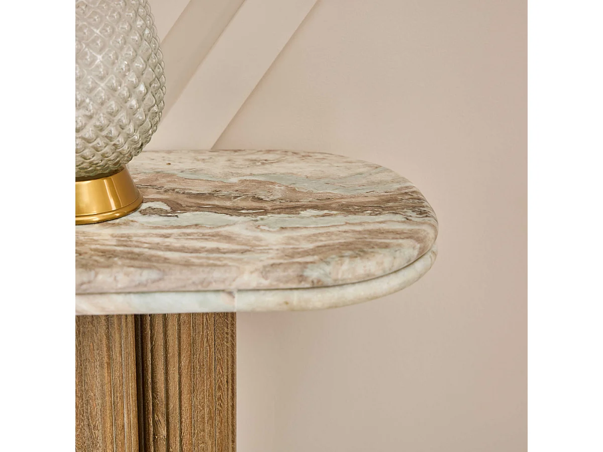 Console en bois massif et marbre BUREN