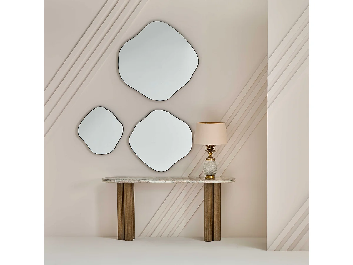 Console en bois massif et marbre BUREN