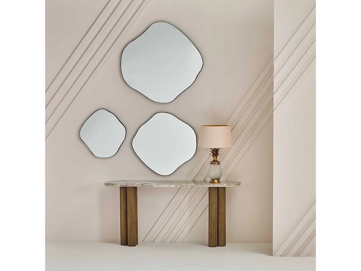 Console en bois massif et marbre BUREN