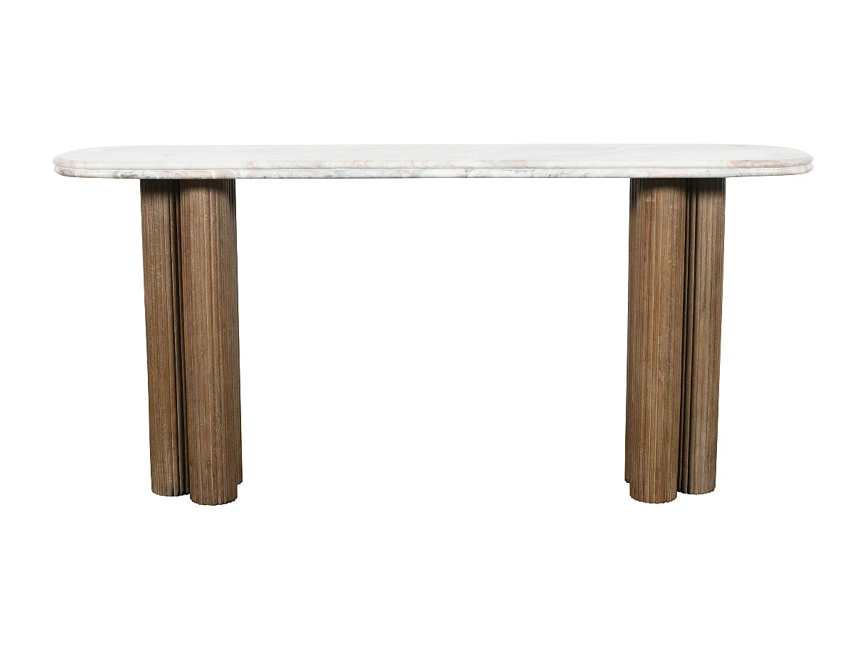 Console en bois massif et marbre BUREN