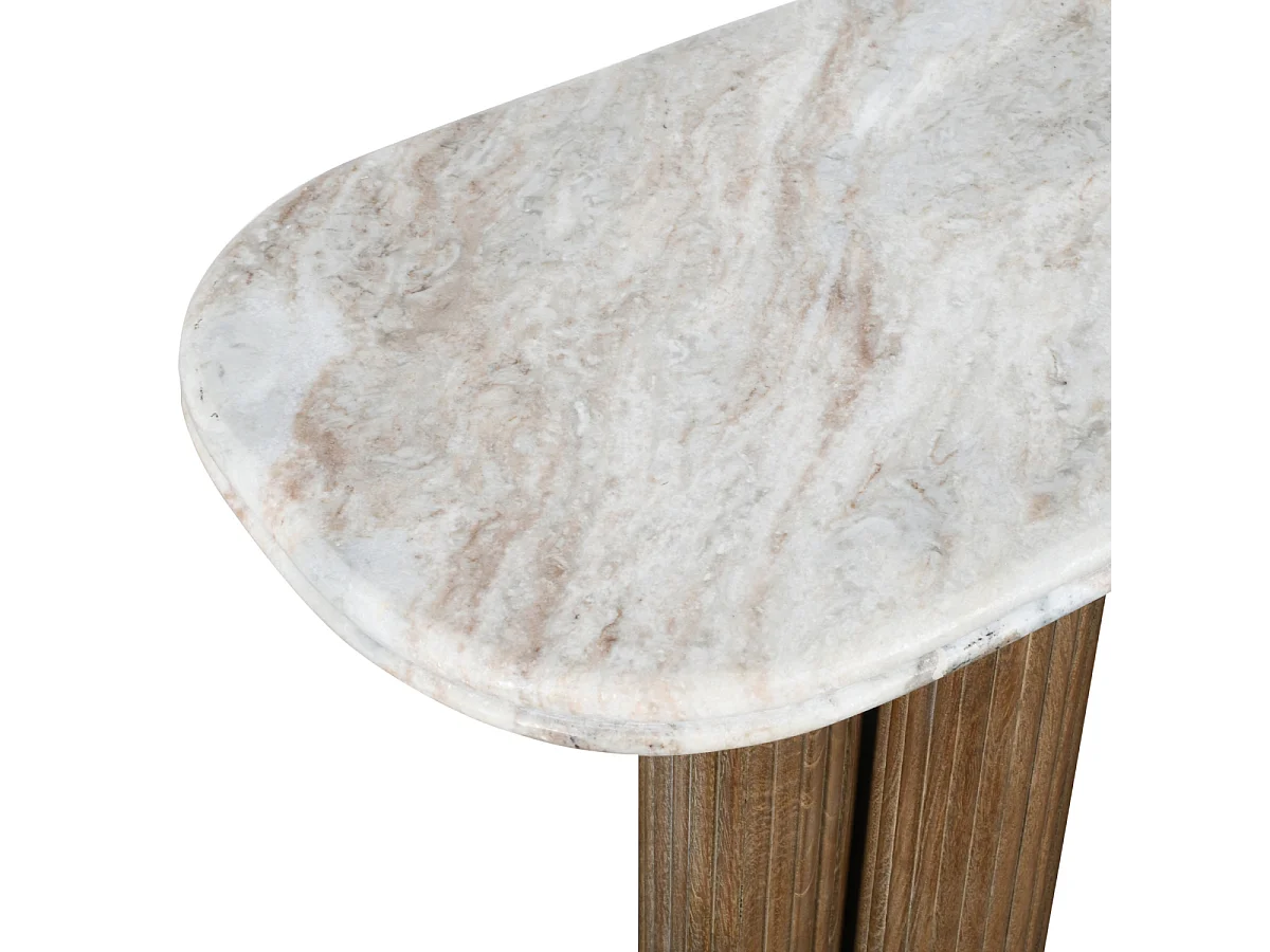 Console en bois massif et marbre BUREN