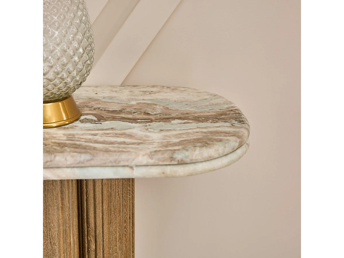 Console en bois massif et marbre BUREN