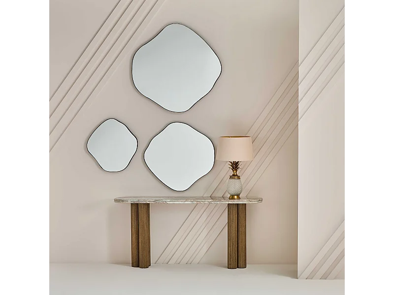 Console en bois massif et marbre BUREN