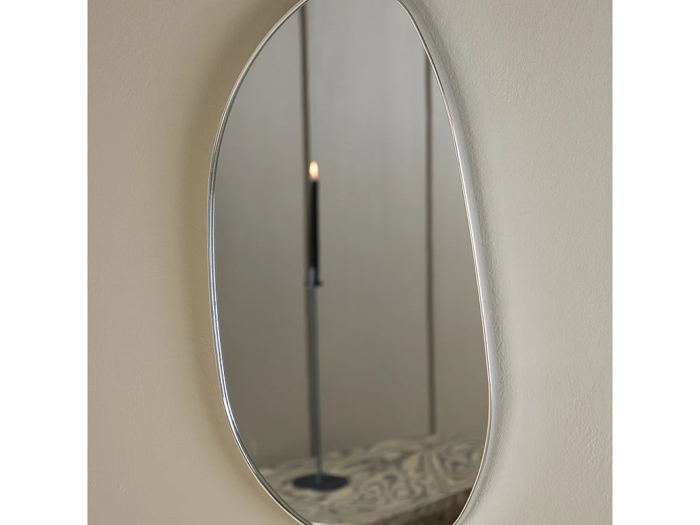 Miroir Mural Design "Borgholm" 55cm Argent