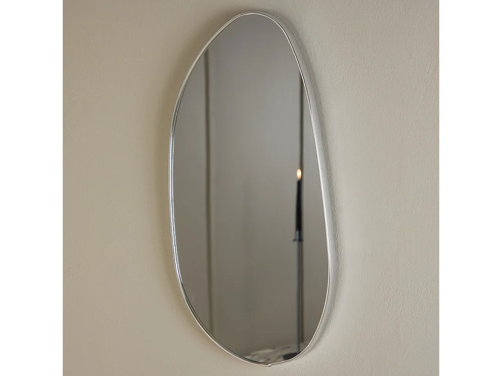 Miroir Mural Design "Borgholm" 55cm Argent