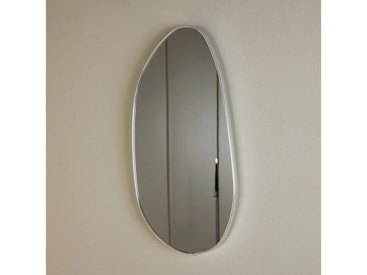 Miroir Mural Design "Borgholm" 55cm Argent