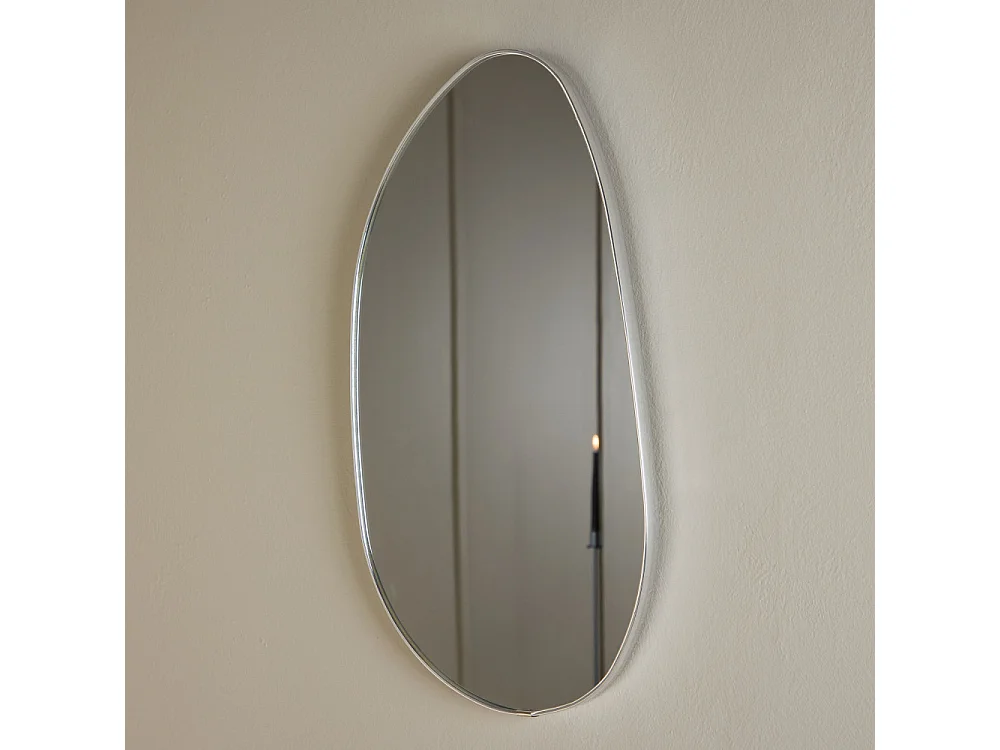 Miroir Mural Design "Borgholm" 55cm Argent