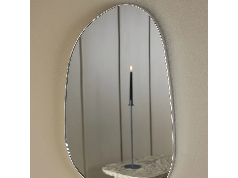 Miroir Mural Design "Askersund" 65cm Argent