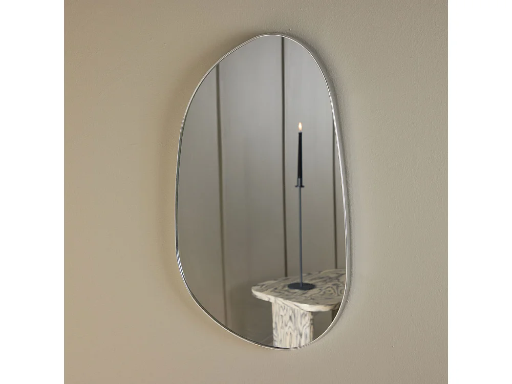 Miroir Mural Design "Askersund" 65cm Argent